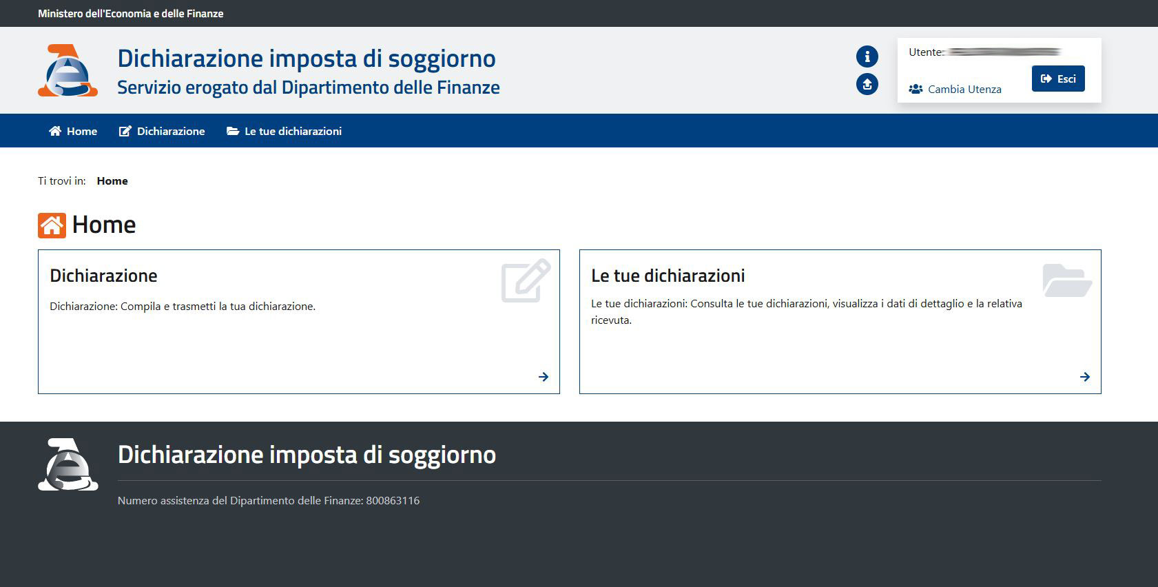 dichiarazione annuale imposta di soggiorno